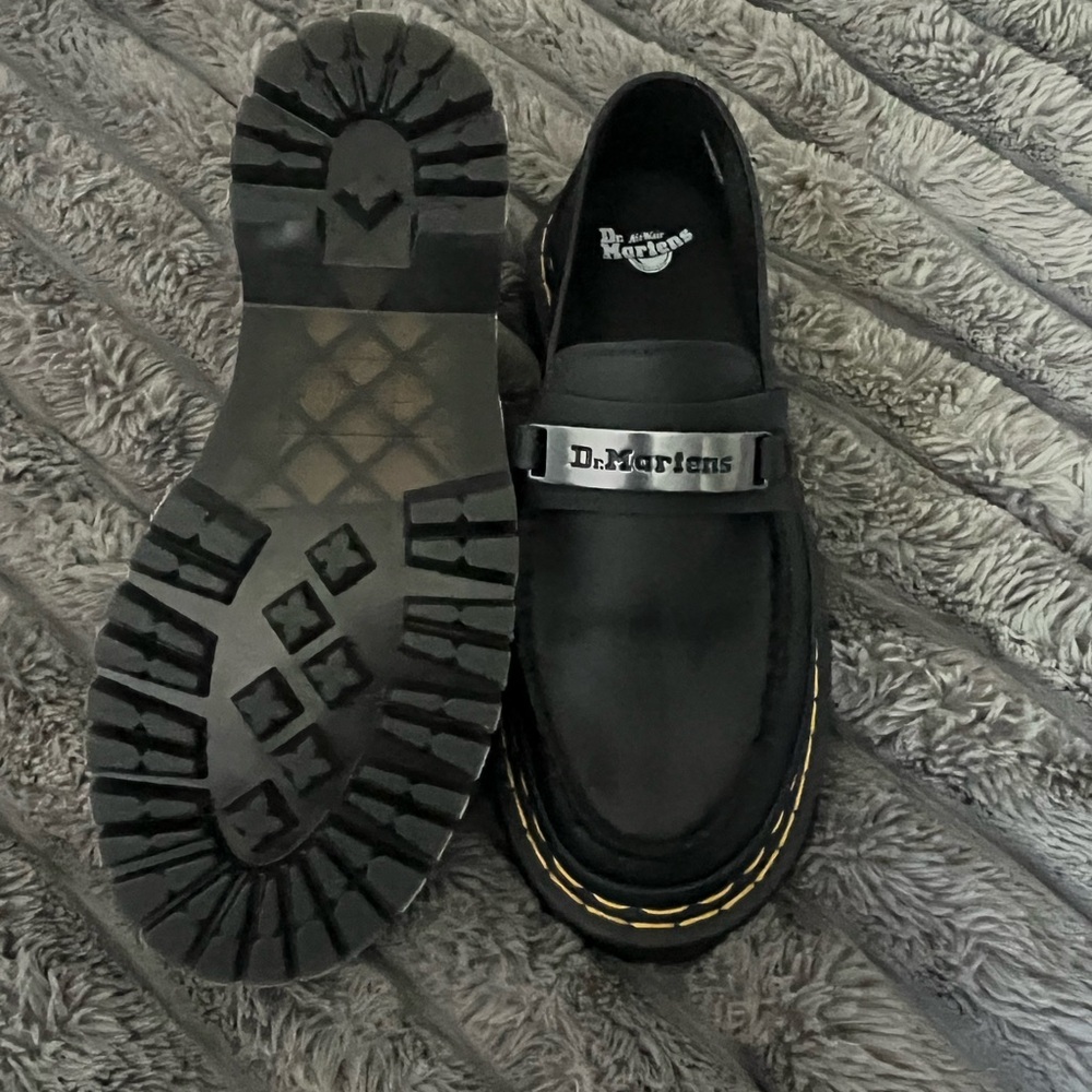 Dr. Martens Black Loafers with Yellow Accents - Picture 3 of 3